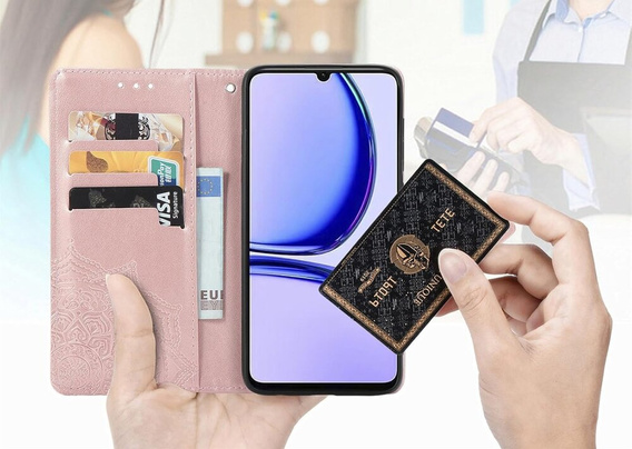 Klapkové puzdro pre Realme Note 50, Mandala, ružové