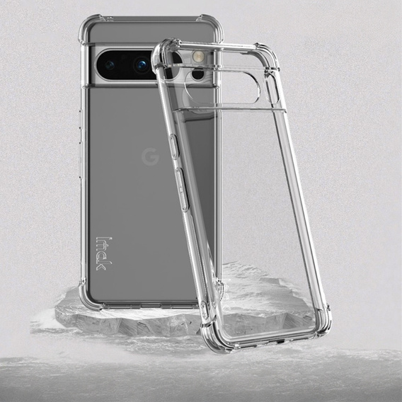 IMAK Obal na mobil pre Google Pixel 8 Pro, Dropproof, priehľadné