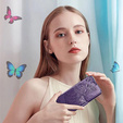 Klapkové puzdro pre Motorola Edge 60 / 60 Fusion, Butterfly, fialové