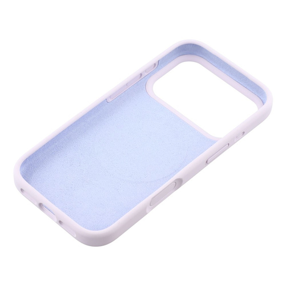 Silikónové puzdro pre iPhone 17 Pro, pre MagSafe, proti nárazom, fialové