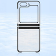 Puzdro pre Samsung Galaxy Z Flip7 FE / Z Flip6, PC Case, transparentné / čierne