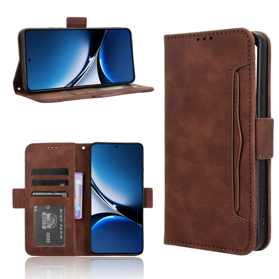 Klapkové puzdro pre Xiaomi Poco X7 Pro 5G, Card Slot, hnedé