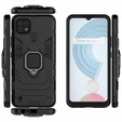 Obal na mobil pre Realme C21, Kickstand Ring, čierne