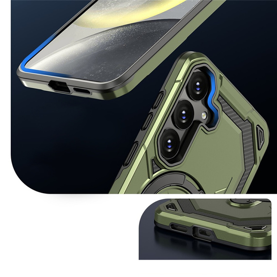 Magnetické puzdro s podstavcom pre Samsung Galaxy A57 5G, zelené