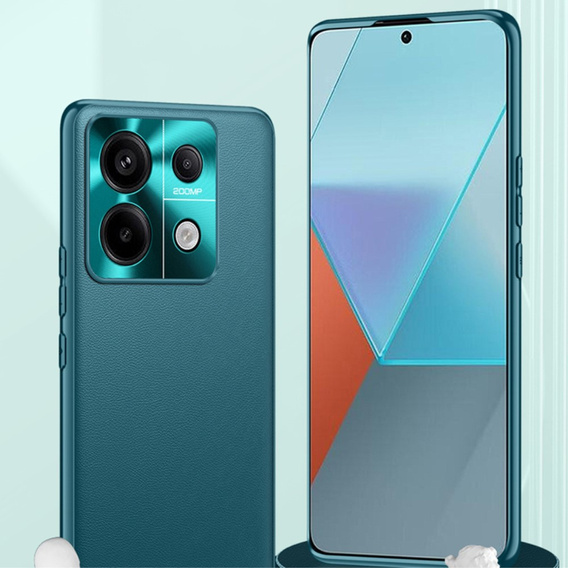 Kožené puzdro pre Xiaomi Redmi Note 13 5G, leather hybrid, zelený