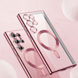 Puzdro pre Samsung Galaxy S25 Ultra, Electro MagSafe, ružové rose gold + sklo na displej