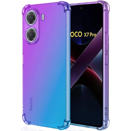 Puzdro pre Xiaomi Poco X7 Pro 5G, Gradient Dropproof, Fialová / modrá