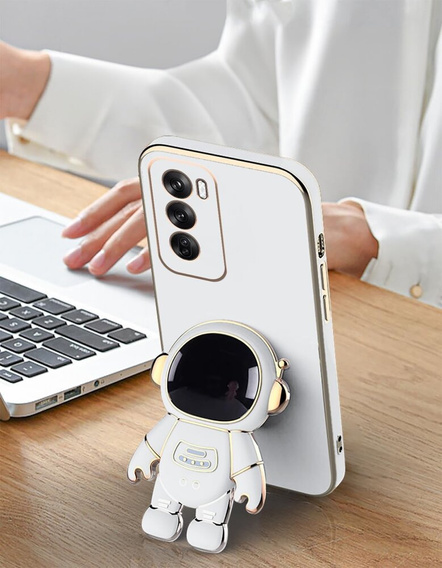 Obal na mobil pre Oppo Reno 12, Astronaut, biele