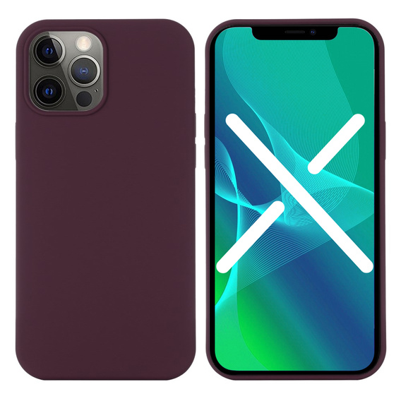 Obal na mobil pre iPhone 13 Pro, Silicone MagSafe, bordové