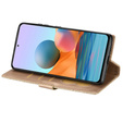 Klapkové puzdro pre Samsung Galaxy A55, Wallet Zipper Pocket Glittery, zlaté
