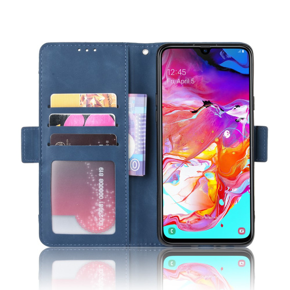 Klapkové puzdro pre Samsung Galaxy A20s, Card Slot, tmavomodré