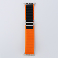 Nylonový remienok pre Apple Watch 1/2/3/4/5/6/7/8/SE/ULTRA 42/44/45/49 mm,  oranžový / čierny