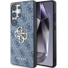 GUESS Obal na mobil pre Samsung Galaxy S25 Ultra, 4G Big Metal Logo, modré