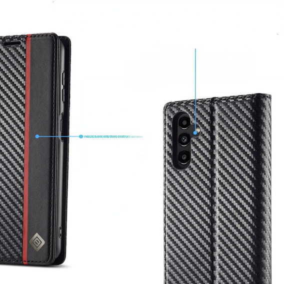 Flipové puzdro pre Samsung Galaxy A26, Carbon LC.IMEEKE, čierne