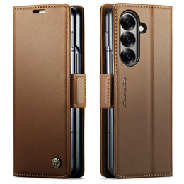 CASEME Litchi Wallet flipové puzdro pre Samsung Galaxy Z Fold7 5G
