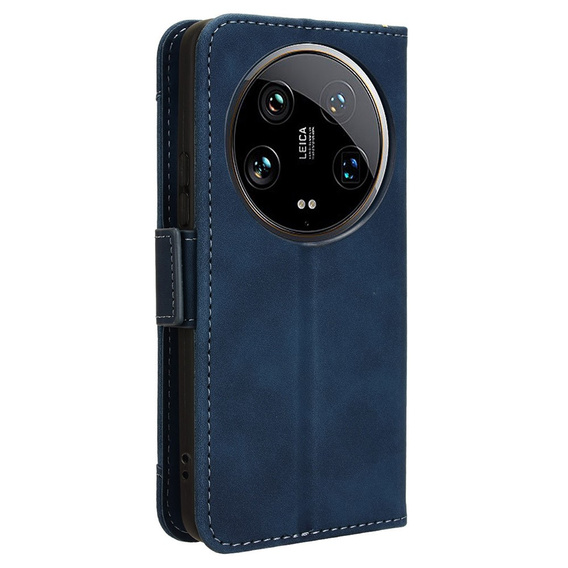 Klapkové puzdro pre Xiaomi 14 Ultra, Card Slot, tmavomodré