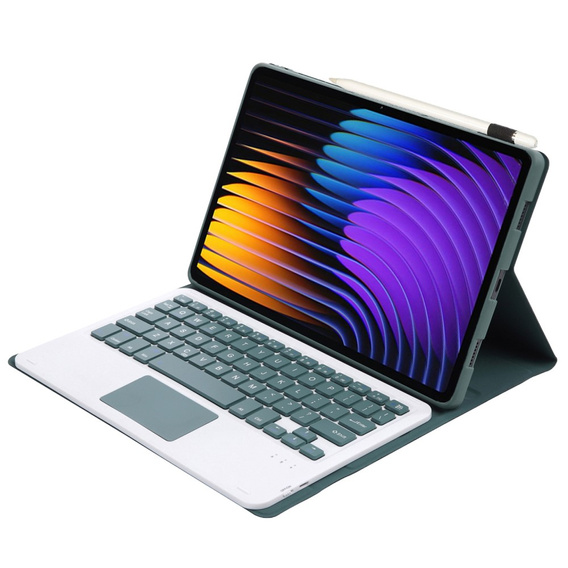 Obal na klávesnicu pre Xiaomi Pad 7 / 7 Pro, TouchPad, zelený
