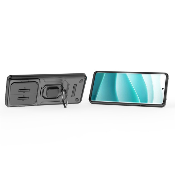Puzdro pre Xiaomi Redmi Note 14 Pro 5G /  Poco X7 5G, KickStand Camera Lens, čierne