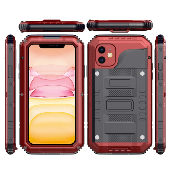 Obrnené puzdro pre iPhone 11, R-JUST, červené