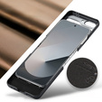Puzdro pre Samsung Galaxy Z Flip7 FE / Z Flip6, CASEME Litchi Leather, hnedé