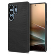 Puzdro Spigen pre Samsung Galaxy S25 Ultra, Liquid Air, čierne + tvrdené sklo 9H