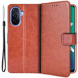 Klapkové puzdro pre Huawei Nova Y70 4G, Crazy Horse Wallet, hnedé