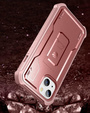 Obrnené puzdro pre iPhone 13 mini, Dexnor Full Body, ružové rose gold