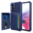 Puzdro pre Samsung Galaxy A54 5G, Card Holder Kickstand, modré