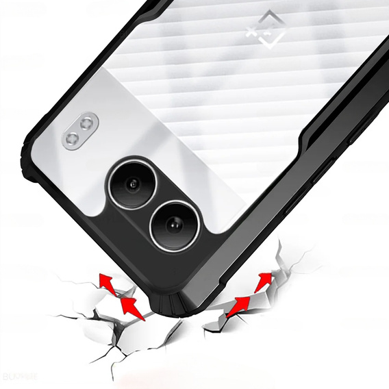Obal na mobil pre OnePlus Nord 4, AntiDrop Hybrid, čierne