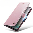 CASEME flipové puzdro pre Samsung Galaxy Note 10 Plus, Waxy Textured, ružové