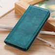 Obal na mobil pre Samsung Galaxy A55 5G, Wallet Litchi Leather, zelený