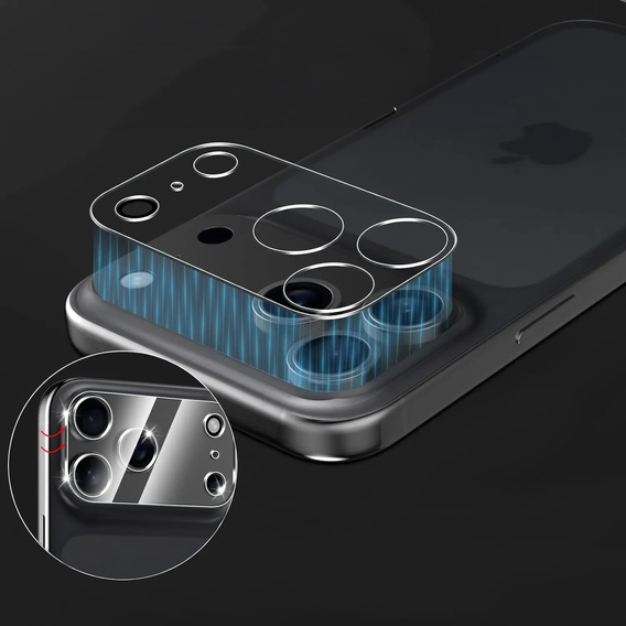 2x ERBORD ostrovček na kameru z tvrdeného skla pre iPhone 17 Pro Max