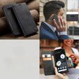 CASEME puzdro pre Google Pixel 7, Leather Wallet Case, čierne