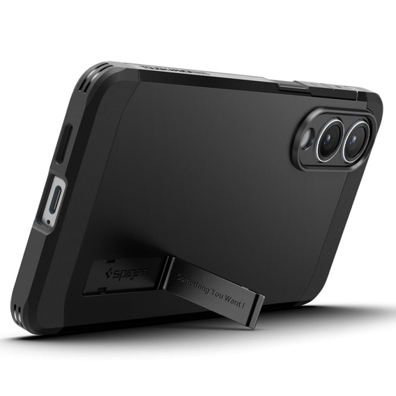 Puzdro Spigen pre Samsung Galaxy S25 Edge, Tough Armor Mag MagSafe, čierne + tvrdené sklo 9H