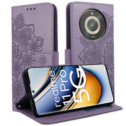 Klapkové puzdro pre Realme 11 Pro 5G / Pro+ 5G, Mandala Flower, fialové