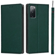 Kožené puzdro pre Samsung Galaxy S20 FE, ERBORD Grain Leather, zelený