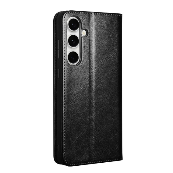 Flipové puzdro pre Samsung Galaxy S25 FE, QIALINO Leather Wallet, čierne