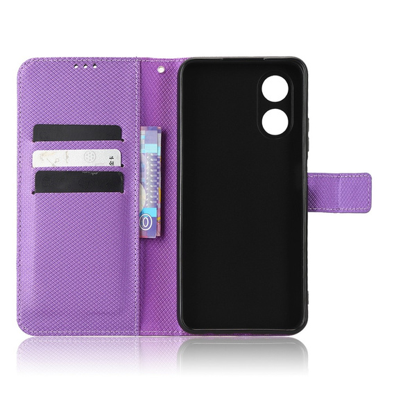 Klapkové puzdro pre Oppo A17, Wallet Smart Magnet, fialové
