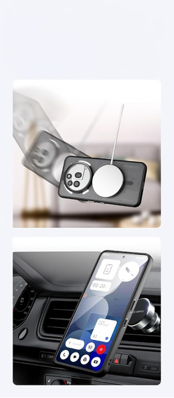 Puzdro pre Nothing Phone 3A Pro, pre MagSafe, ERBORD Matt Case, čierny