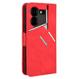 Klapkové puzdro pre Tecno Pova 5 Pro 4G, Card Slot, červené
