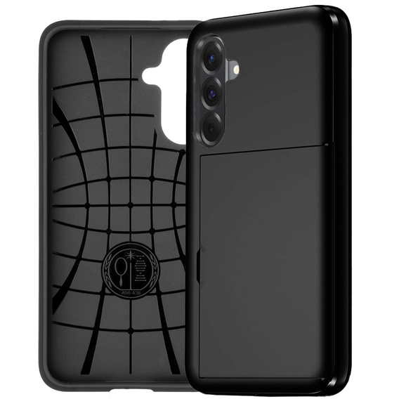 Obal na mobil pre Samsung Galaxy A36 5G, Sliding Card Holder, čierne