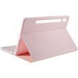 Puzdro + klávesnica Samsung Galaxy Tab S7 T870/T875 / S8, Pen Slot, ružové rose gold