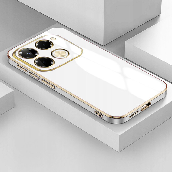 Puzdro pre Infinix Note 40 Pro, Glamour CamShield, biele