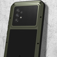 Love Mei Obal na mobil pre Samsung Galaxy A53 5G, armored with glass, zelený