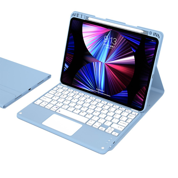Puzdro + klávesnica iPad Air 10.9 4 2020 / 5 2022, Touchpad, modré