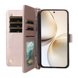 Puzdro s chlopňou pre Realme 14 Pro+ 5G, Crossbody Leather Wallet, ružové rose gold