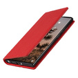 Kožené puzdro pre Samsung Galaxy S22 Ultra, ERBORD Grain Leather, červené