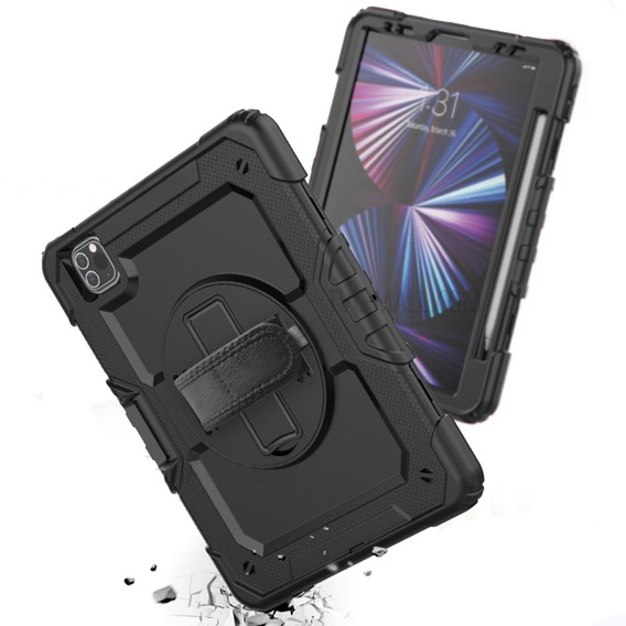 Obrnené puzdro pre iPad Pro 11" 2022/2021 (4/3 gen.), ochranné 360 so slotom na stylus, modré