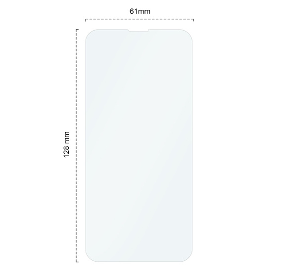 2x tvrdené sklo pre iPhone 13 Mini, ERBORD 9H Hard Glass na displeji