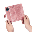 Klapkové puzdro pre Samsung Galaxy M33, Butterfly, ružové rose gold